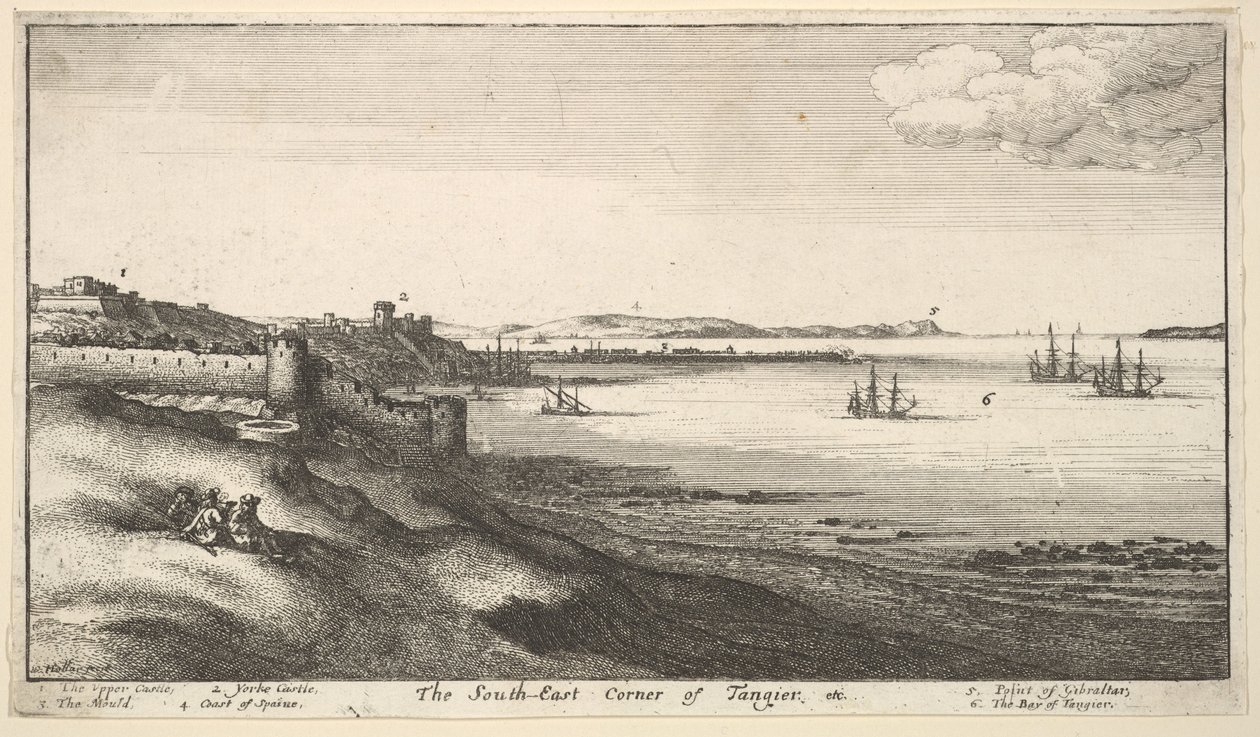 Jihovýchodní roh Tangeru, 1669-73. od Wenceslaus Hollar