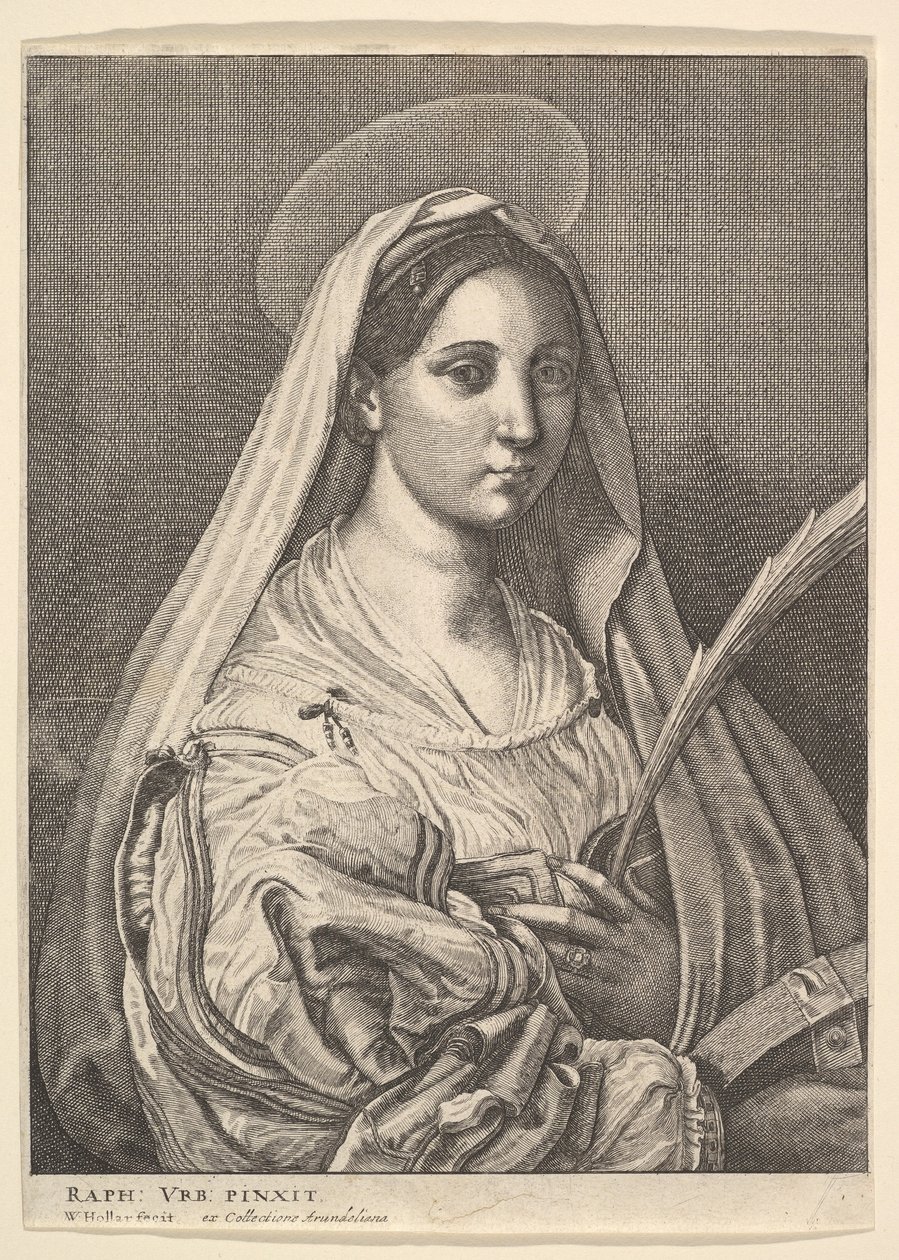 Svatá Kateřina Alexandrijská, 1644-52. od Wenceslaus Hollar