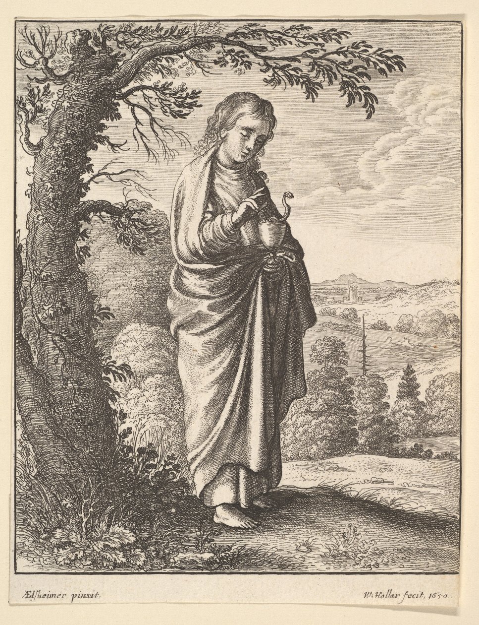 Svatý Jan Evangelista, 1650. od Wenceslaus Hollar