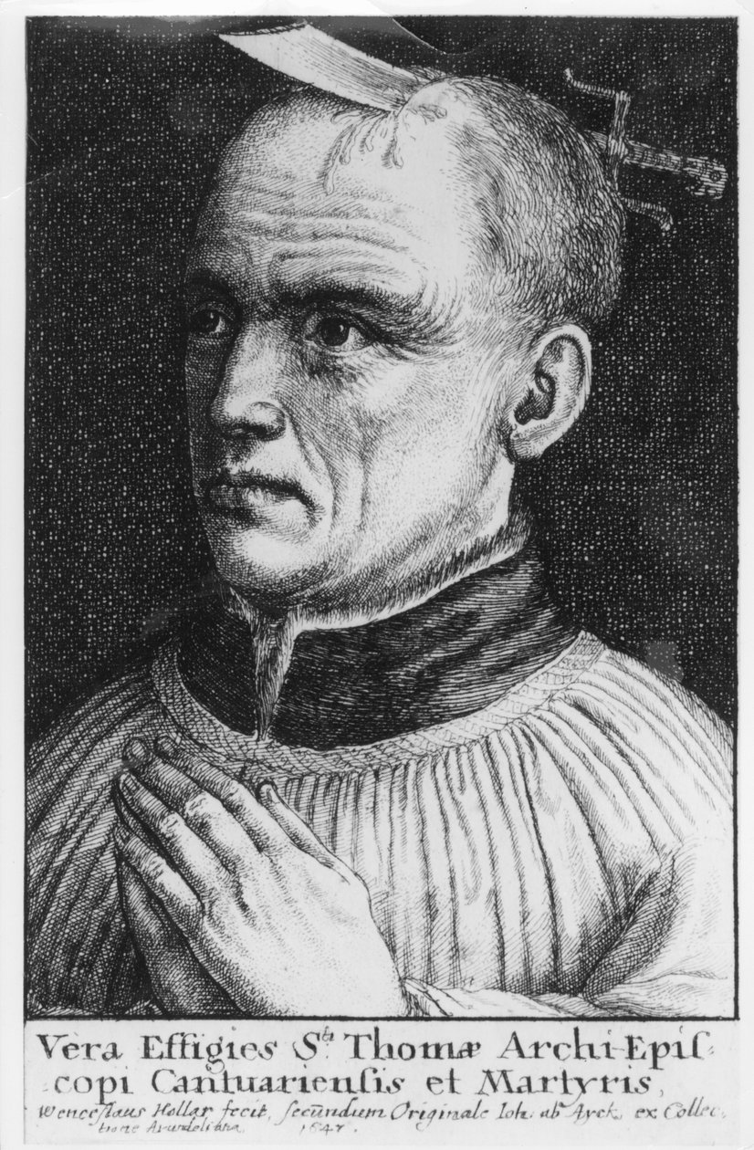 Svatý Tomáš Becket od Wenceslaus Hollar