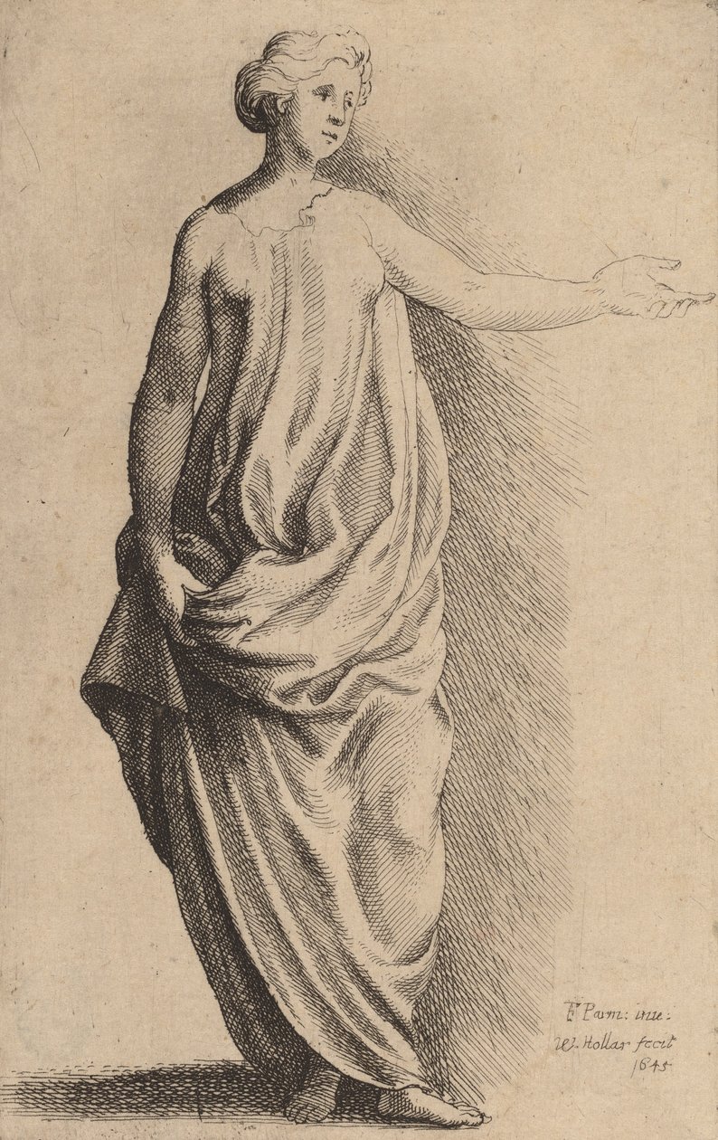 Stojící postava. od Wenceslaus Hollar