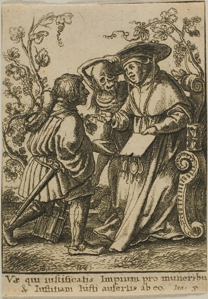 Kardinál a smrt od Wenceslaus Hollar