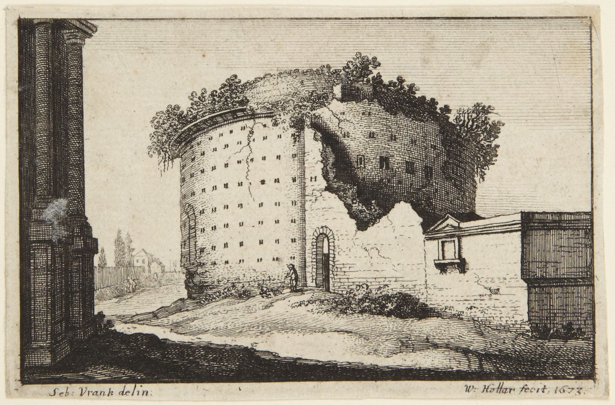 Kruhová budova od Wenceslaus Hollar