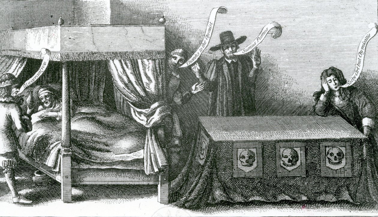 Smrt krále Jakuba Prvního, 1625 od Wenceslaus Hollar