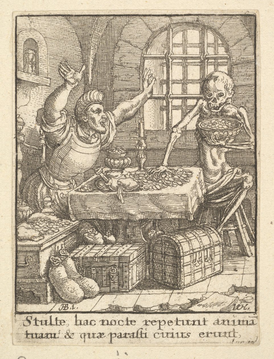 Lakomec, z tance smrti, 1651. od Wenceslaus Hollar