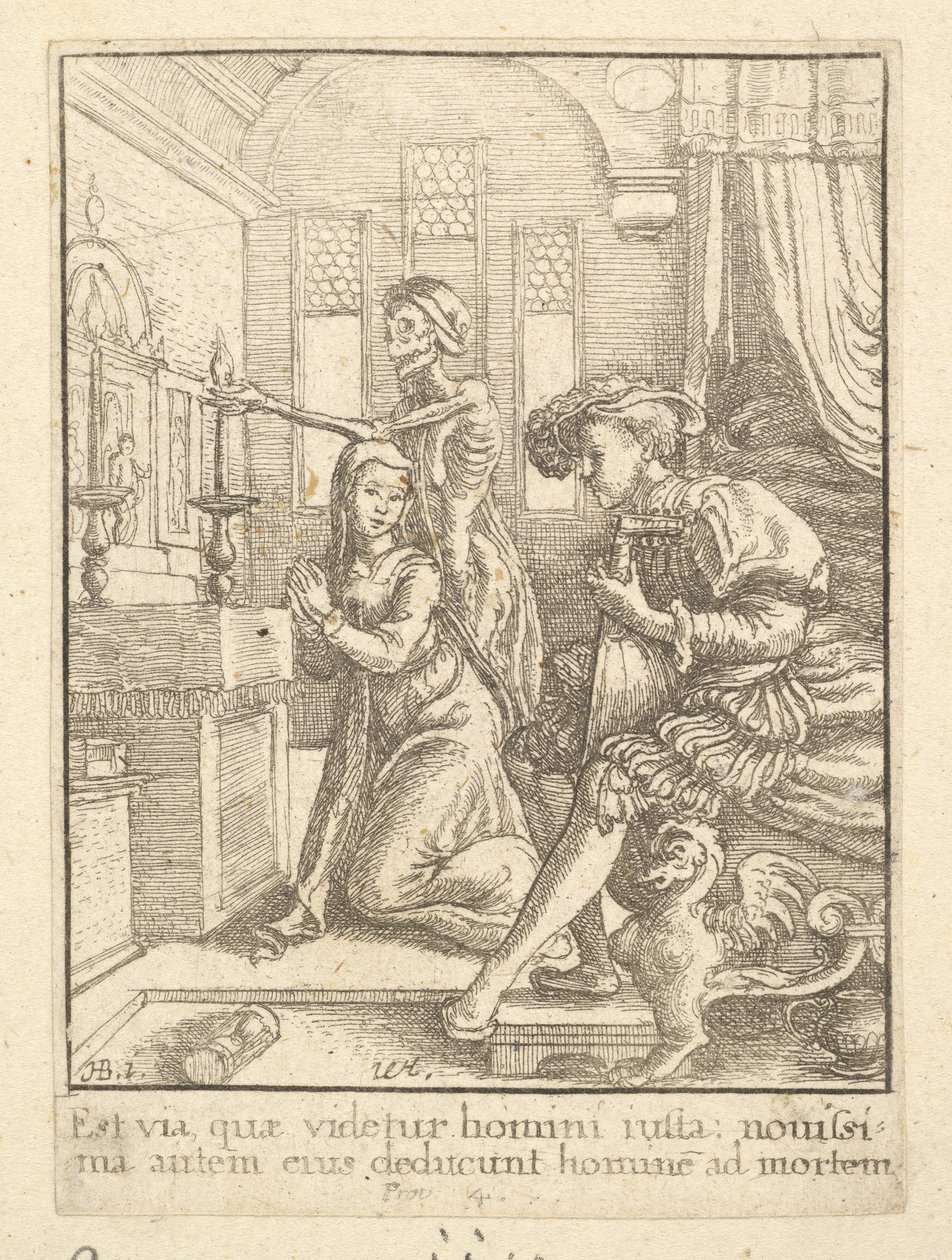 Jeptiška z tance smrti, 1651. od Wenceslaus Hollar