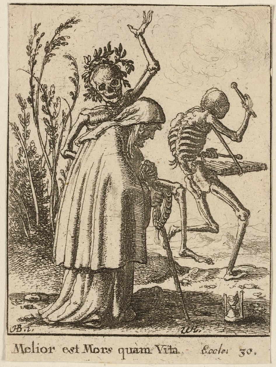 Stařena a smrt od Wenceslaus Hollar