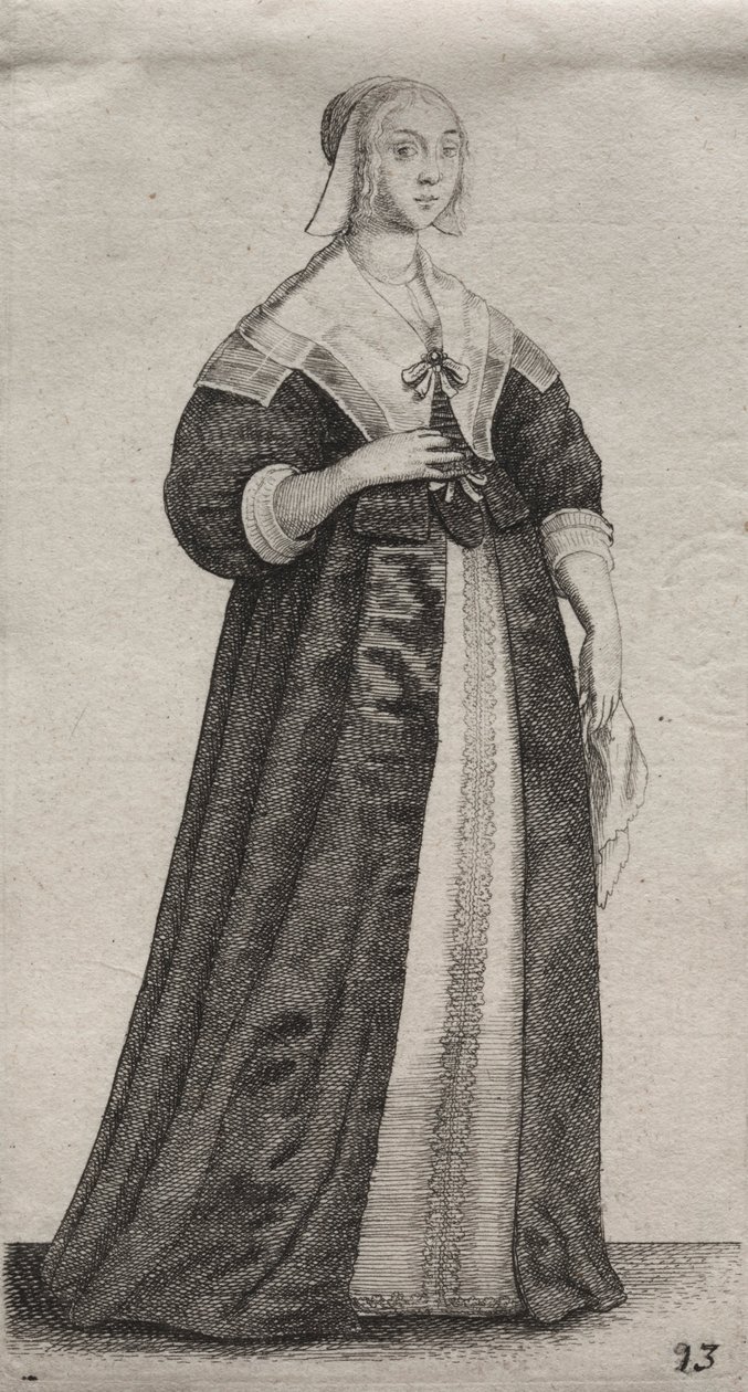 Několik zvyků anglických žen, od šlechty po venkovské ženy..., 1639. od Wenceslaus Hollar