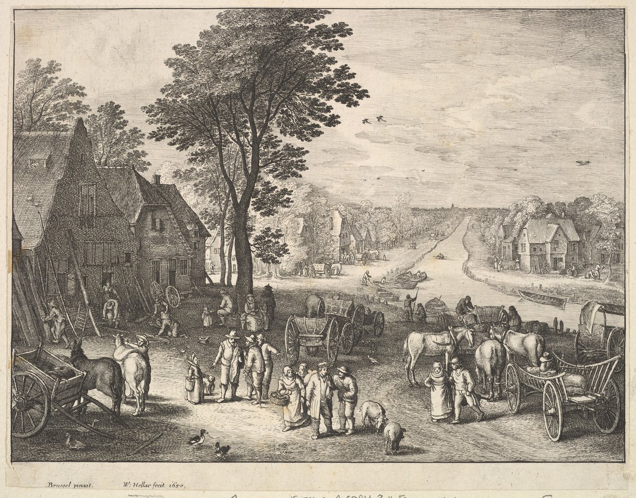 Přímý kanál, 1650. od Wenceslaus Hollar