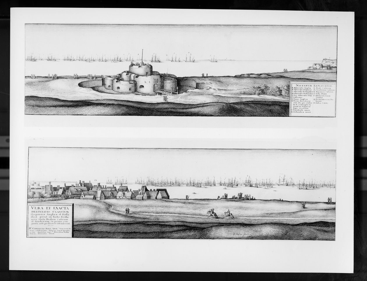 Město a hrad Deal, Kent, 1640 od Wenceslaus Hollar