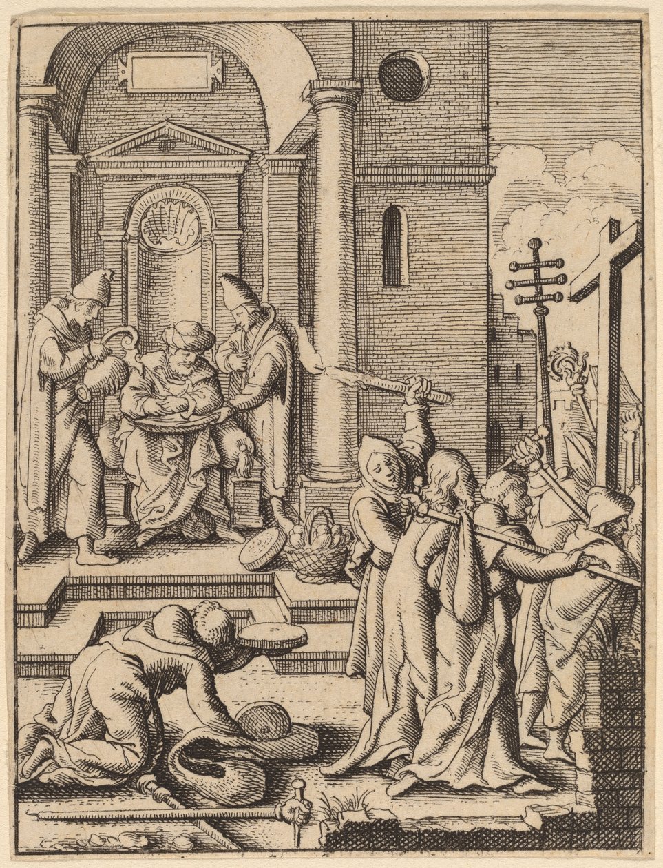 Mytí rukou od Wenceslaus Hollar