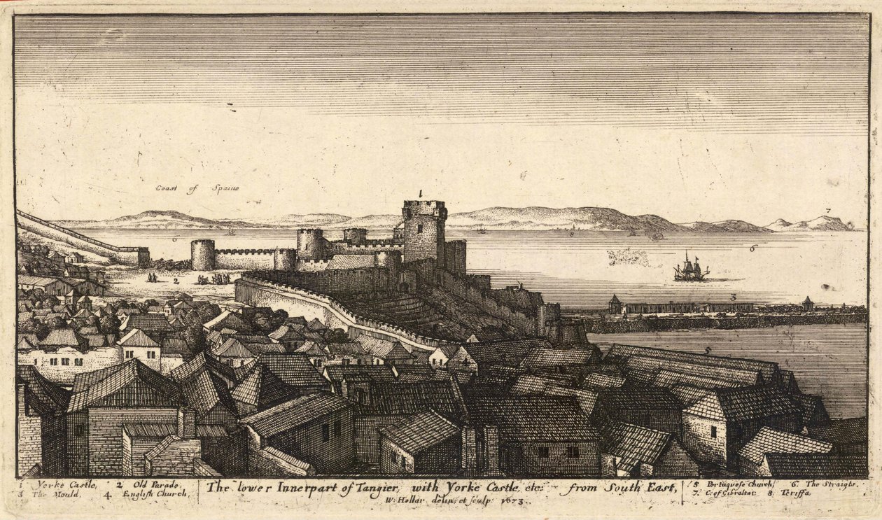Spodní vnitřní část Tangeru od Wenceslaus Hollar