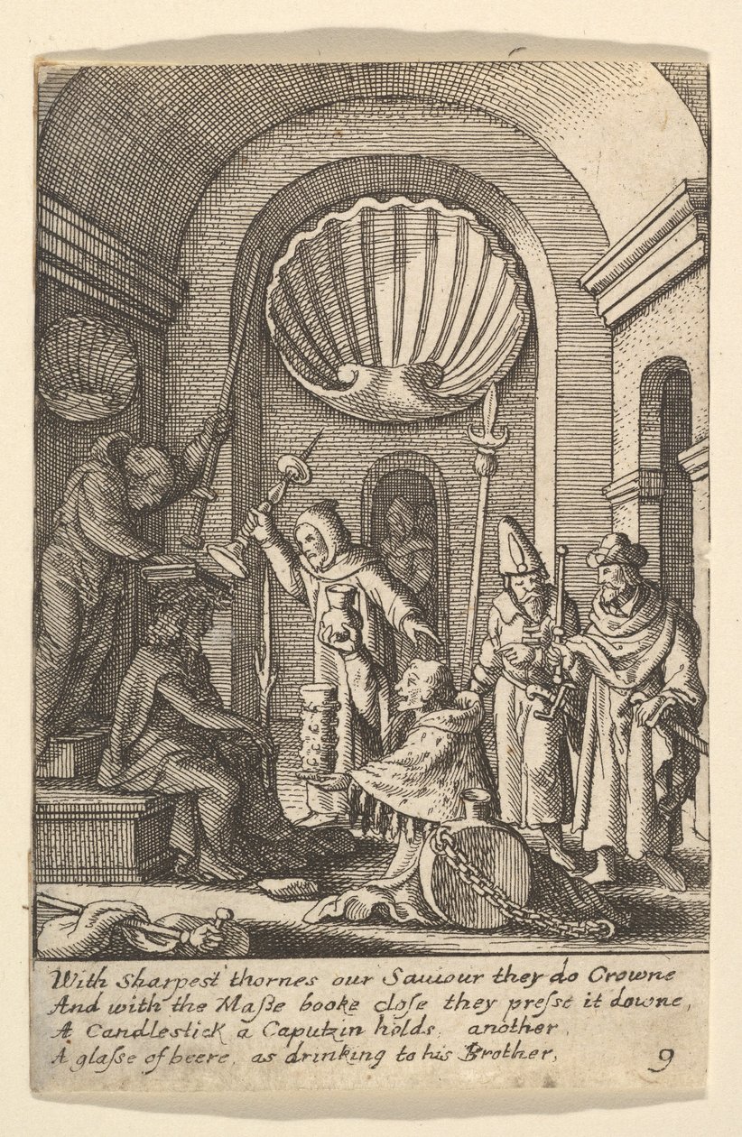Výsměch Kristu, 1625-77. od Wenceslaus Hollar