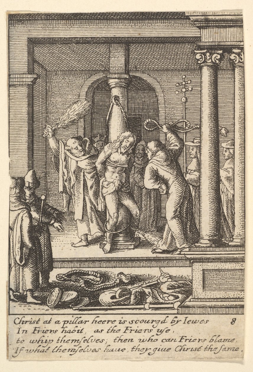 Bičování, 1625-77. od Wenceslaus Hollar