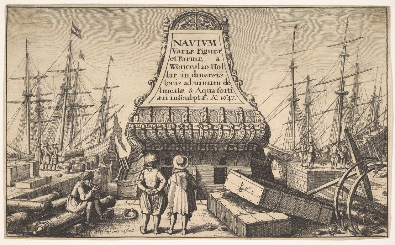 Titulní strana: Dutch Ships, 1647. od Wenceslaus Hollar
