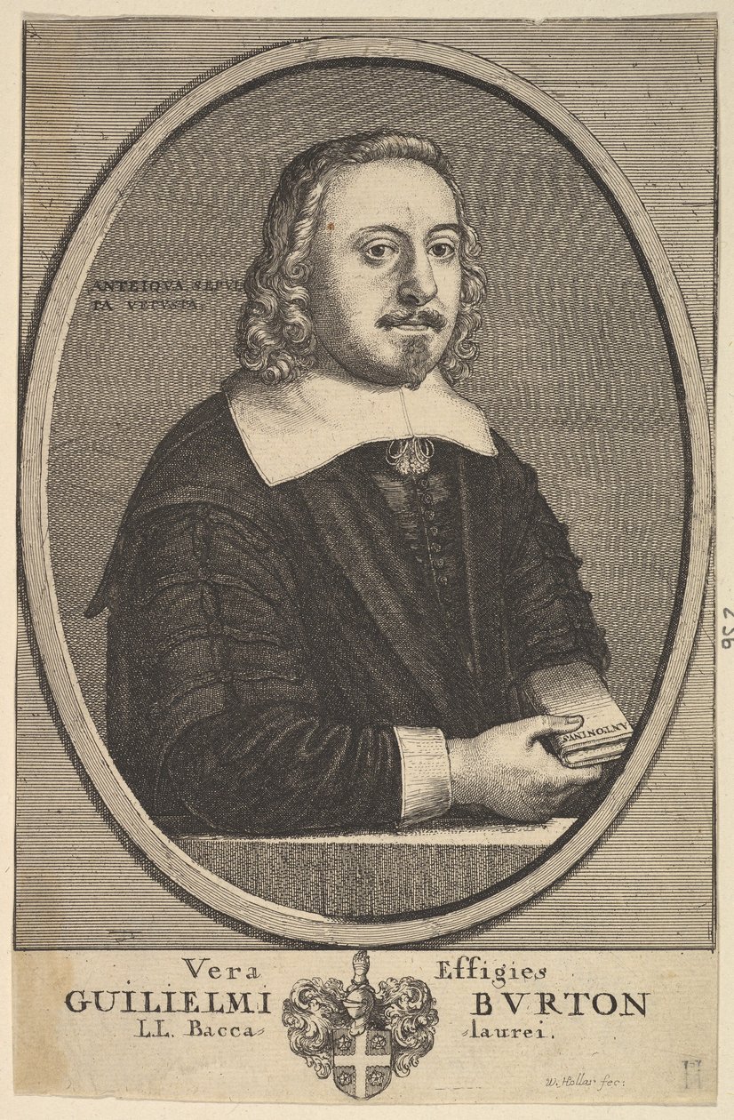 Vera Effigies Guilielmi Burton L.L. Bakalář, 1657-58. od Wenceslaus Hollar