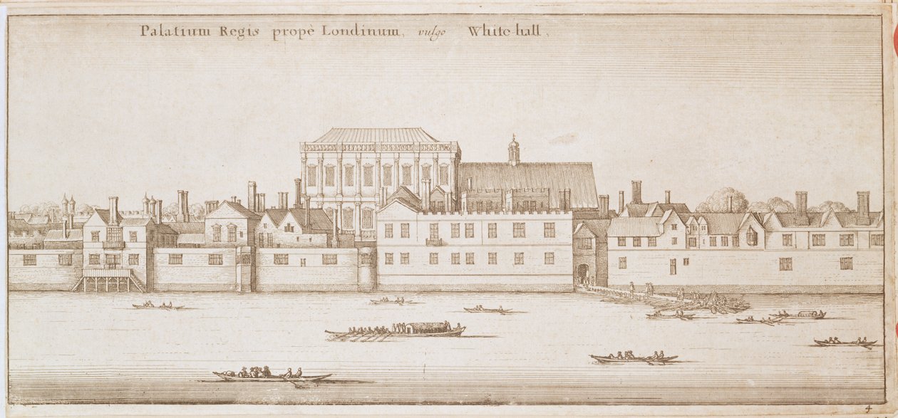 Pohled na Whitehall, 1645 od Wenceslaus Hollar