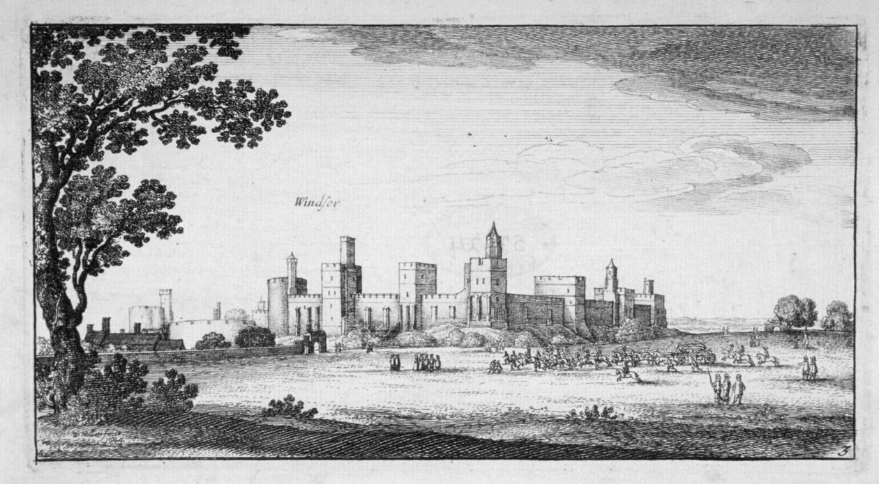 Pohled na hrad Windsor, Berkshire, 1644 od Wenceslaus Hollar
