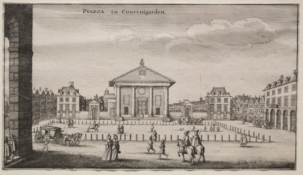 Pohledy na Londýn: Piazza v Covent Garden od Wenceslaus Hollar