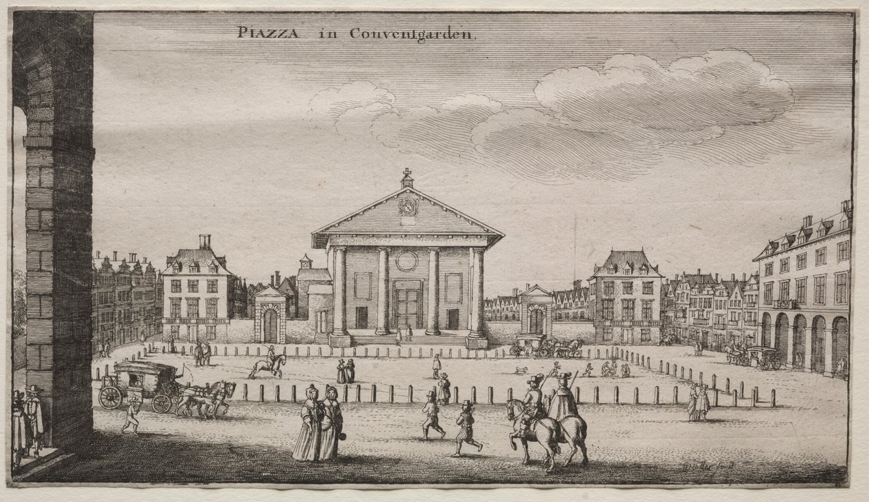 Pohledy na Londýn: Piazza v Covent Garden. od Wenceslaus Hollar