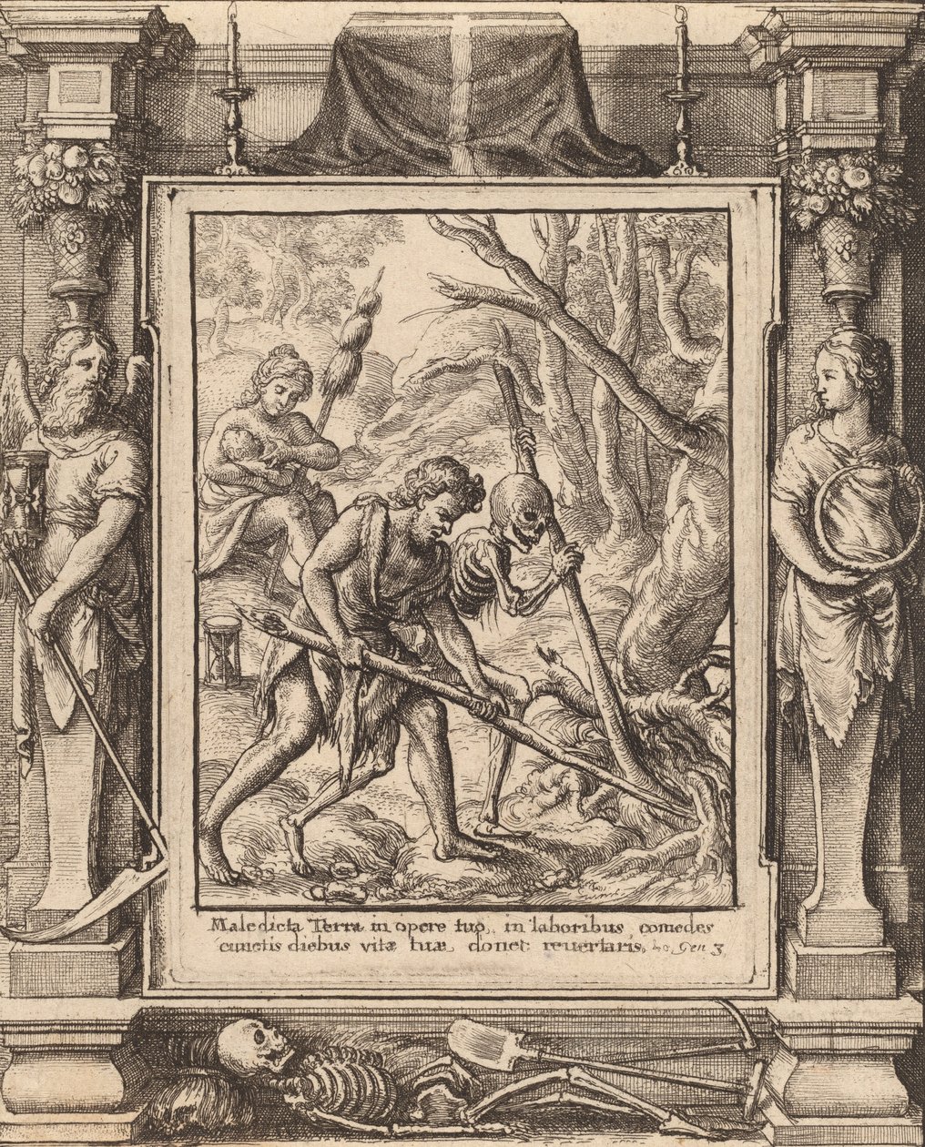 Když Adam Delved, 1651. od Wenceslaus Hollar