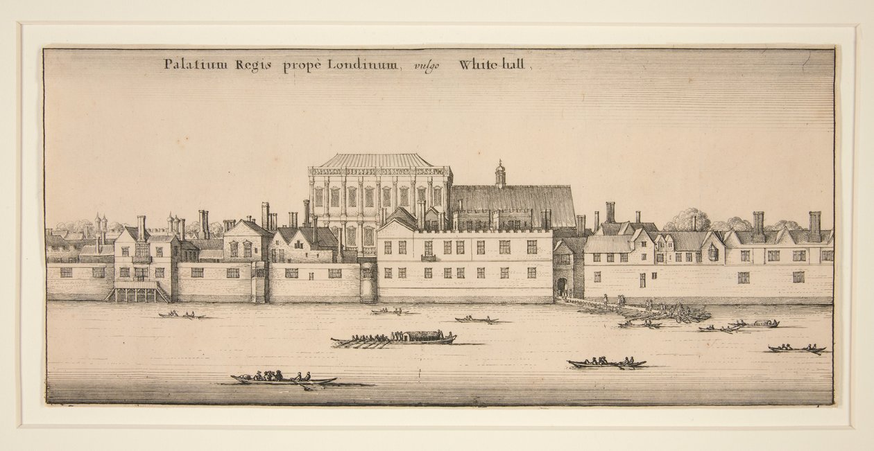 Whitehall z pohledu z řeky od Wenceslaus Hollar