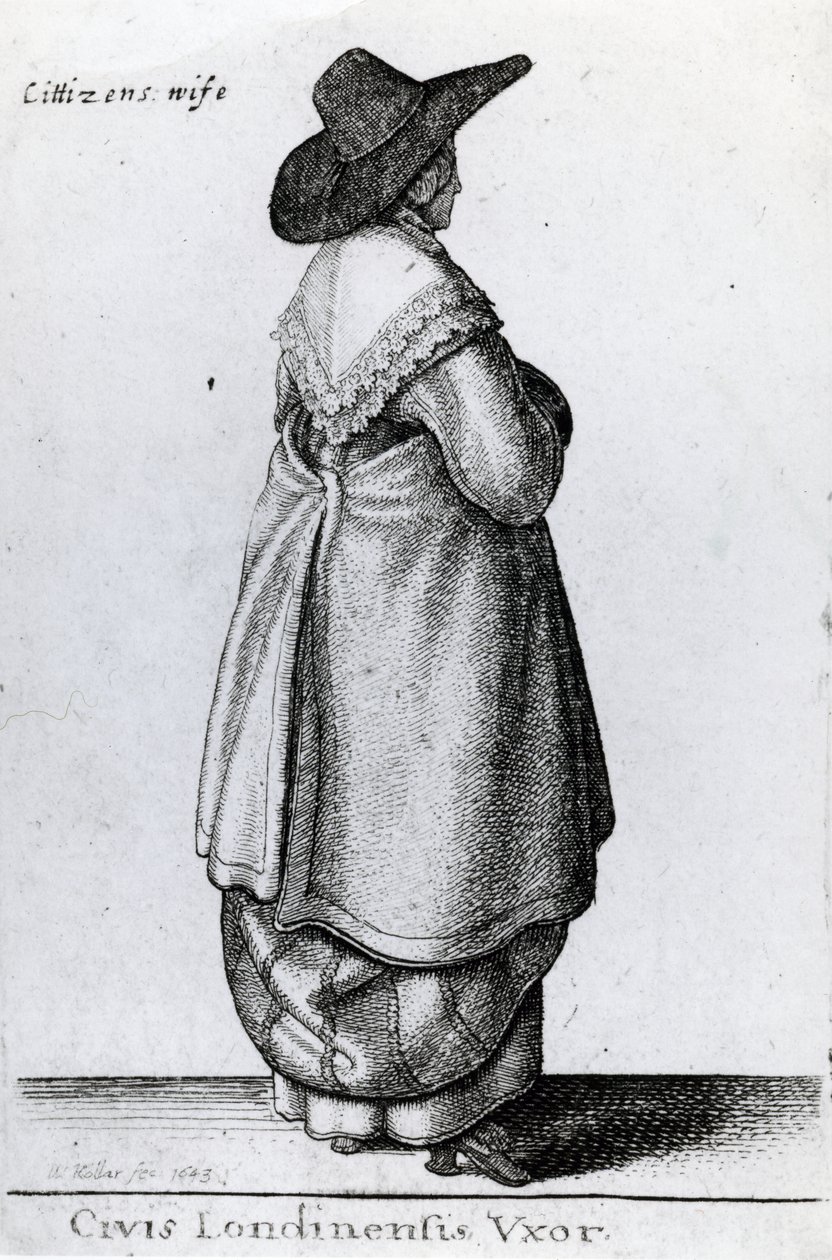 Manželka občana Londýna, 1643 od Wenceslaus Hollar