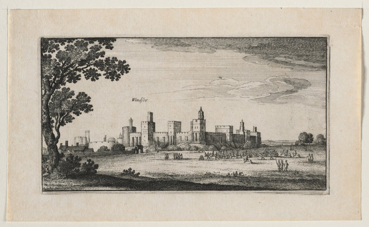 Hrad Windsor z jihovýchodu od Wenceslaus Hollar