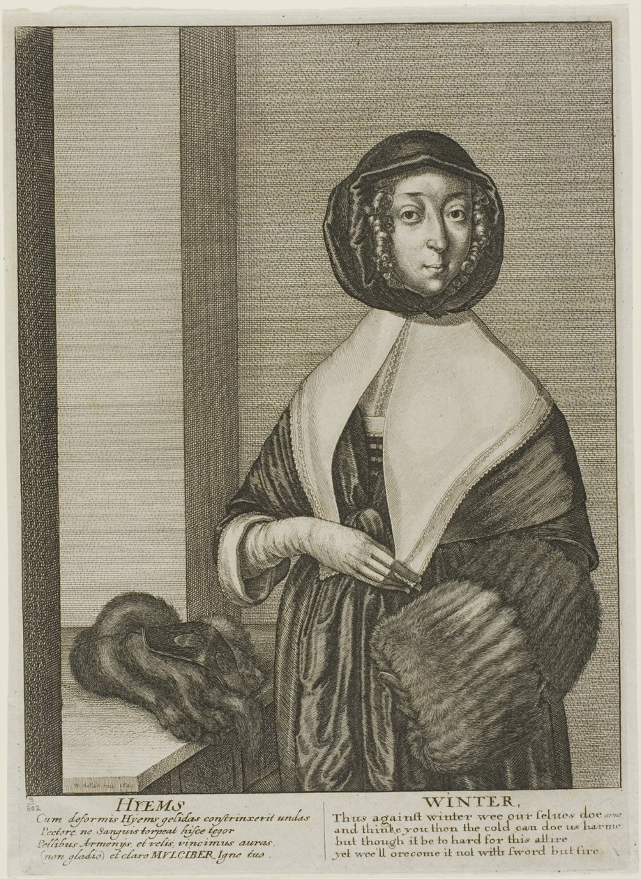 Zima od Wenceslaus Hollar