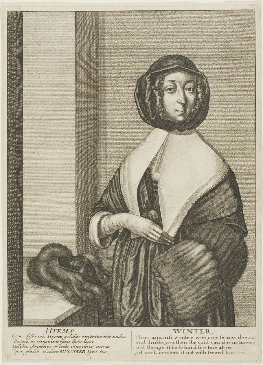 Zima od Wenceslaus Hollar