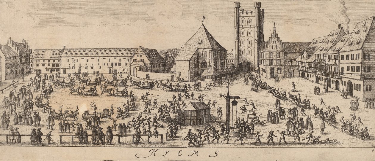 Winter: The Parade Ground, c. 16281629. od Wenceslaus Hollar