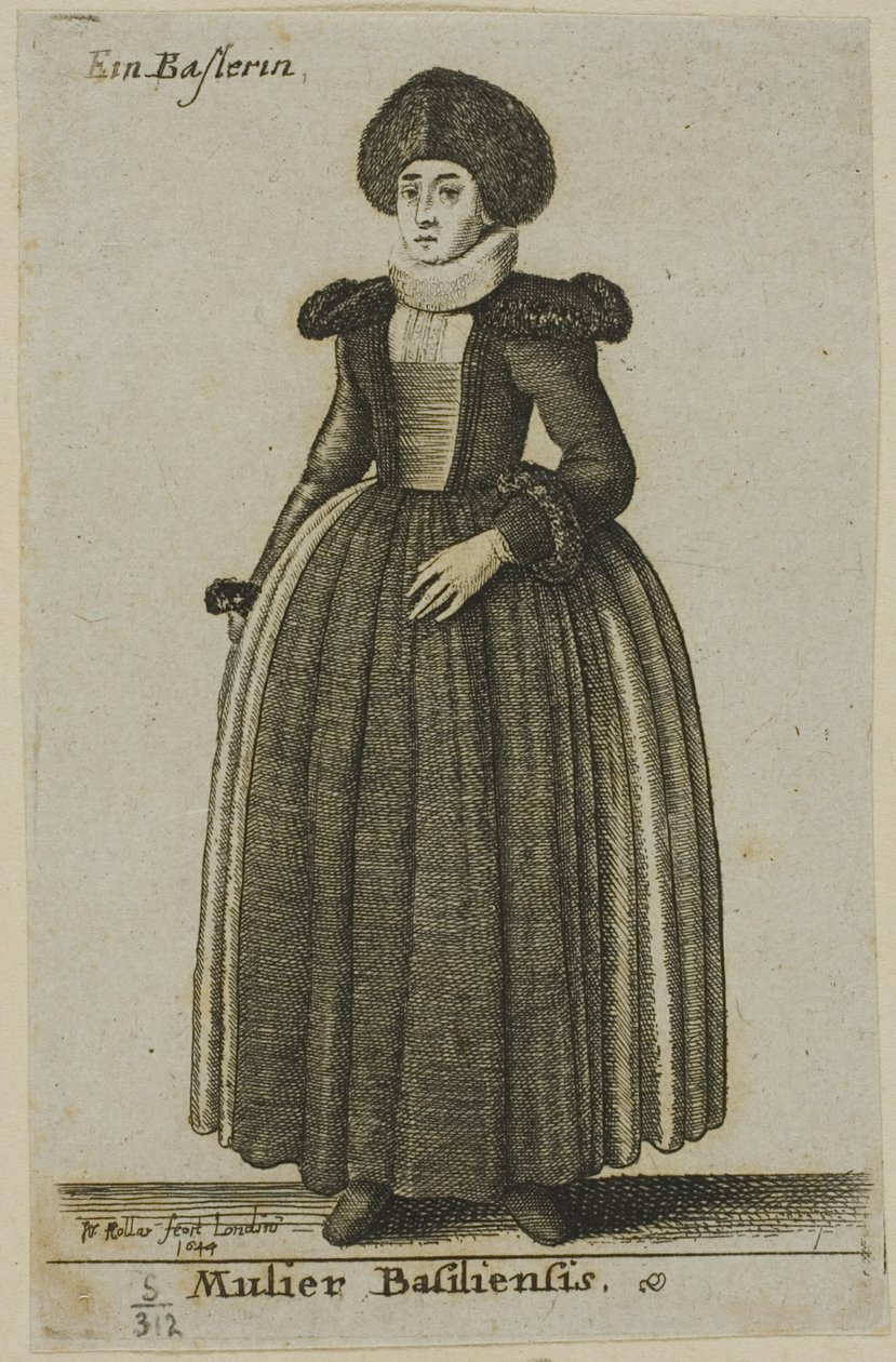 Žena z Basileje od Wenceslaus Hollar