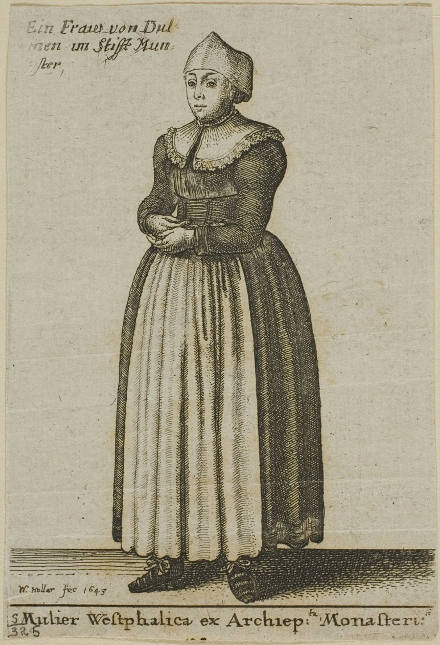 Žena z Vestfálska od Wenceslaus Hollar