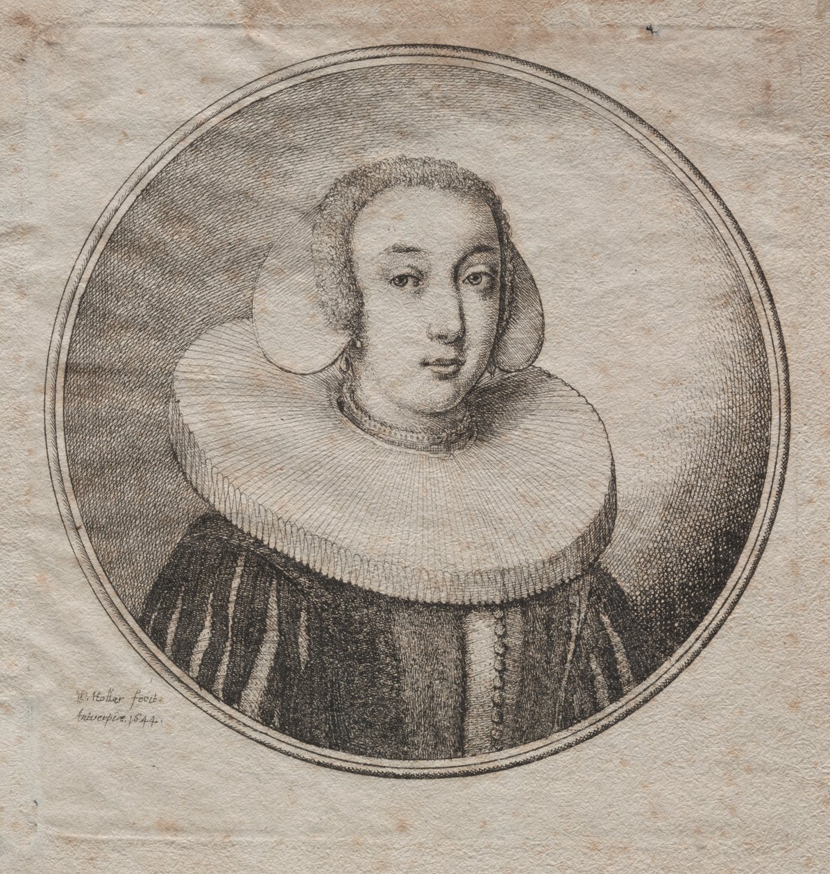 Žena s Millstone Ruff od Wenceslaus Hollar