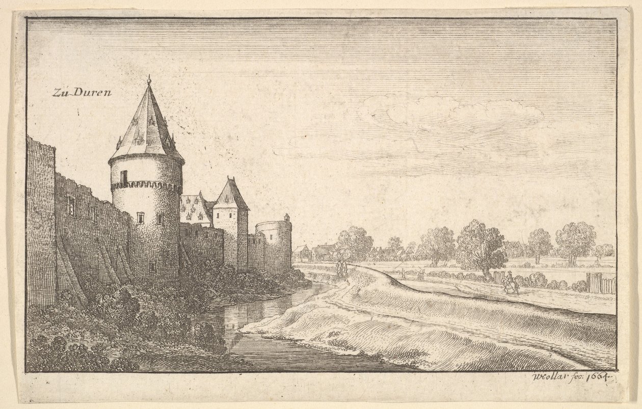 Zu Düren, z cyklu „European Views“ od Wenceslaus Hollar
