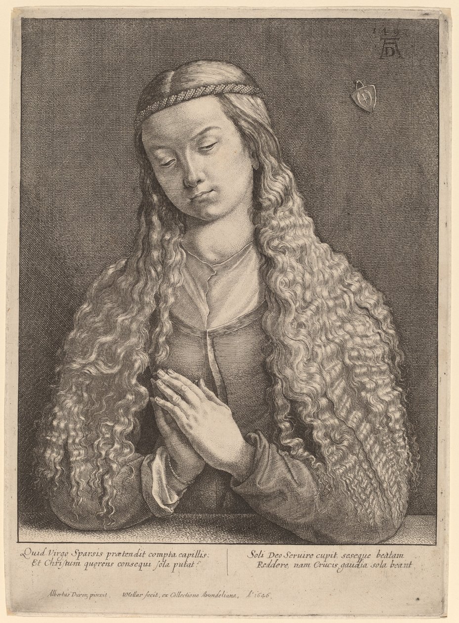 Katharine Furlegerin od Wenceslaus Hollar after Albrecht Dürer