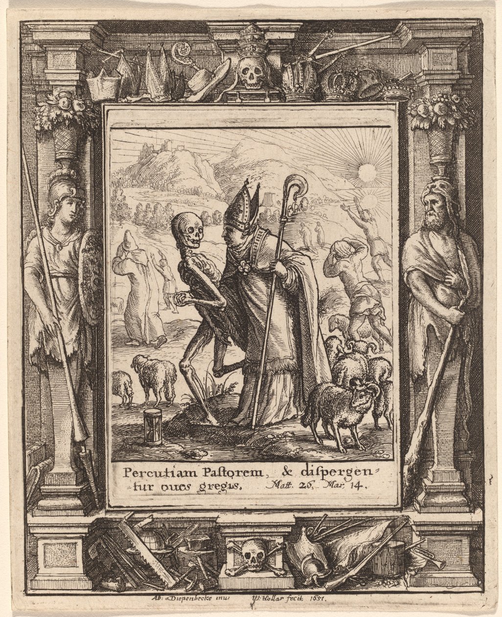 Biskup od Wenceslaus Hollar after Hans Holbein the Younger after Abraham van Diepenbeeck