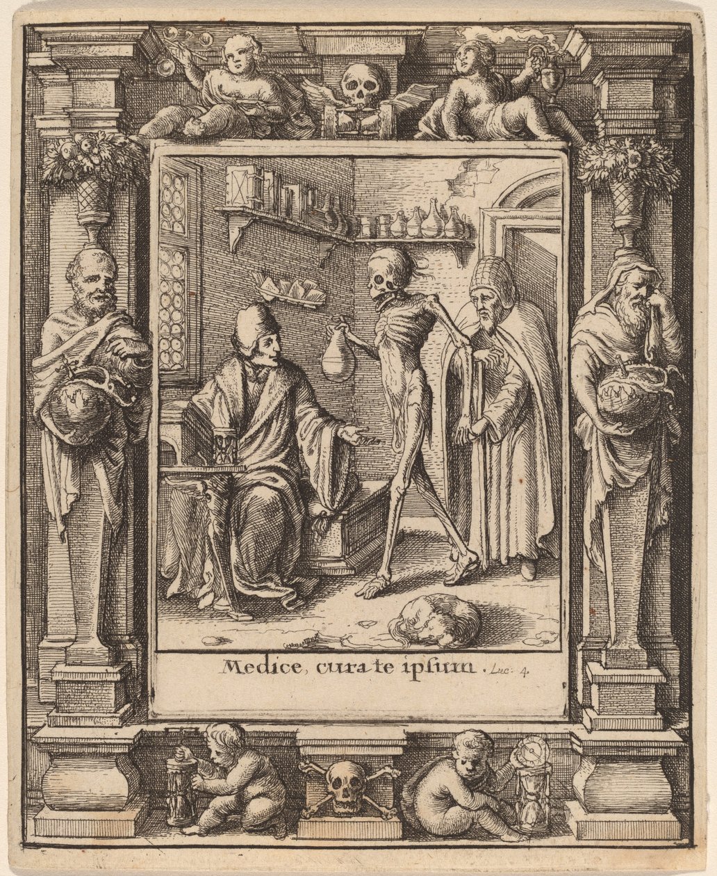 Doktor od Wenceslaus Hollar after Hans Holbein the Younger after Abraham van Diepenbeeck