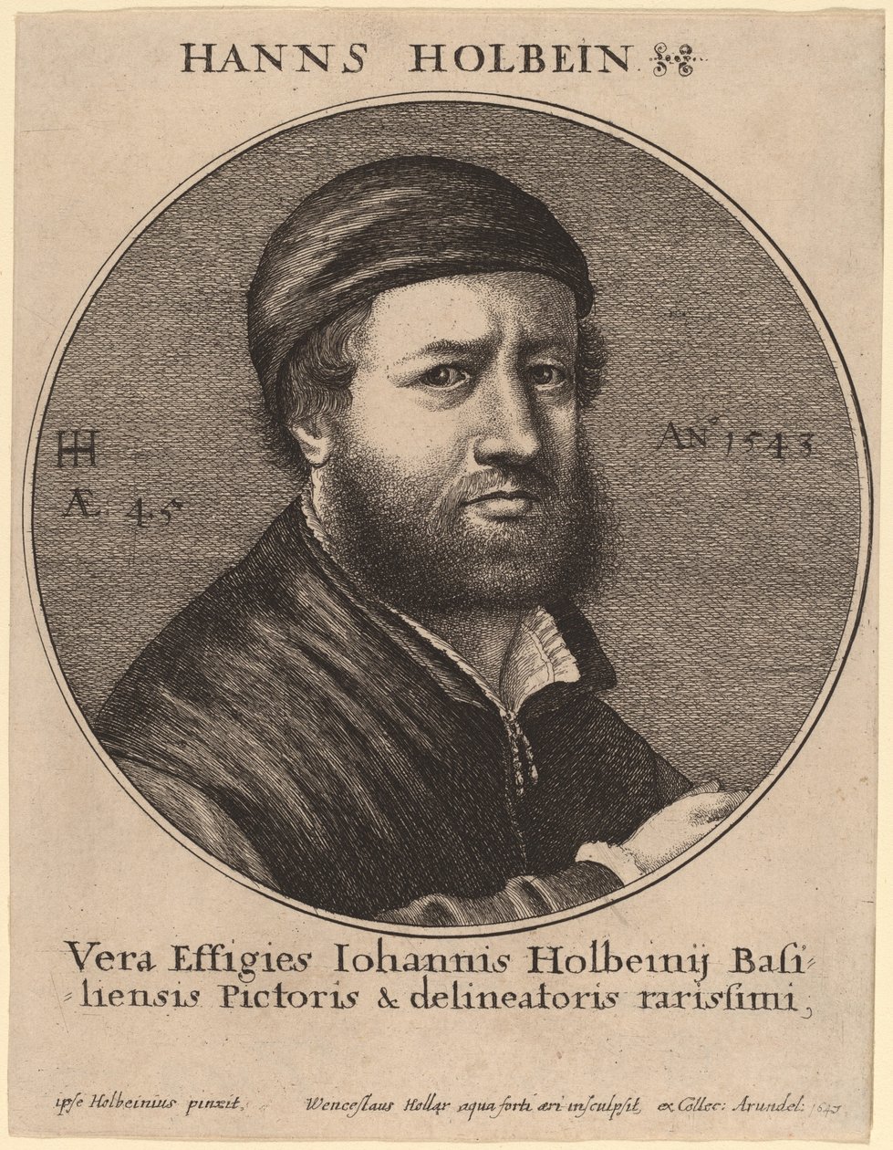 Hans Holbein mladší od Wenceslaus Hollar after Hans Holbein the Younger