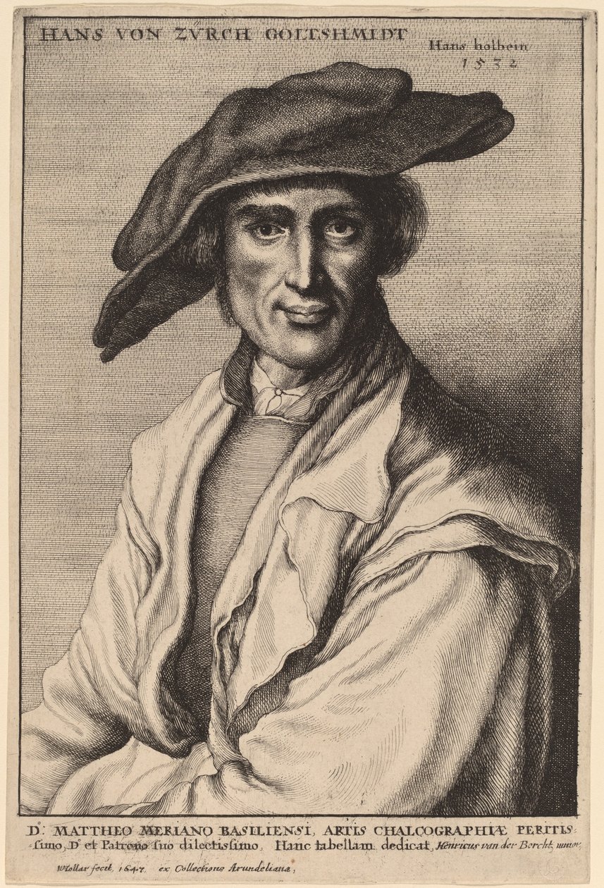 Hans von Zurch, zlatník od Wenceslaus Hollar after Hans Holbein the Younger