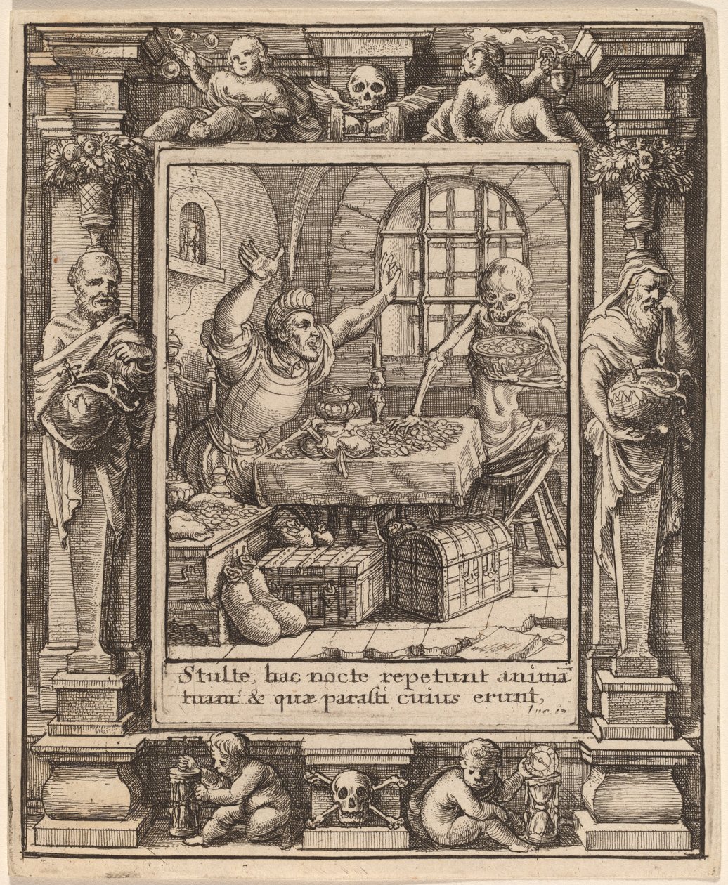 Lakomec od Wenceslaus Hollar after Hans Holbein the Younger after Abraham van Diepenbeeck