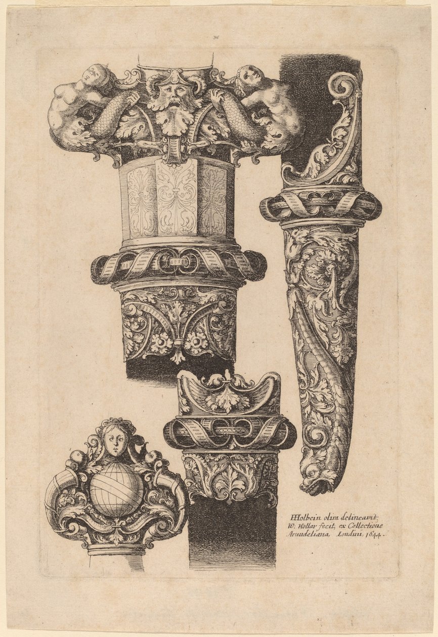 Ozdoba pro dýku a pochvu od Wenceslaus Hollar after Hans Holbein the Younger