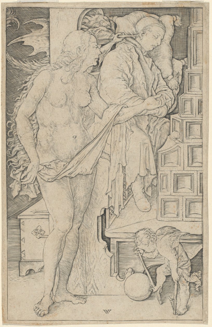 Doktorův sen od Wenzel von Olmutz, after Albrecht Dürer