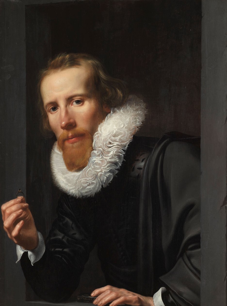 Portrét zlatníka, pravděpodobně Bartholomeus Jansz van Assendelft, 1617 od Werner van den Valckert