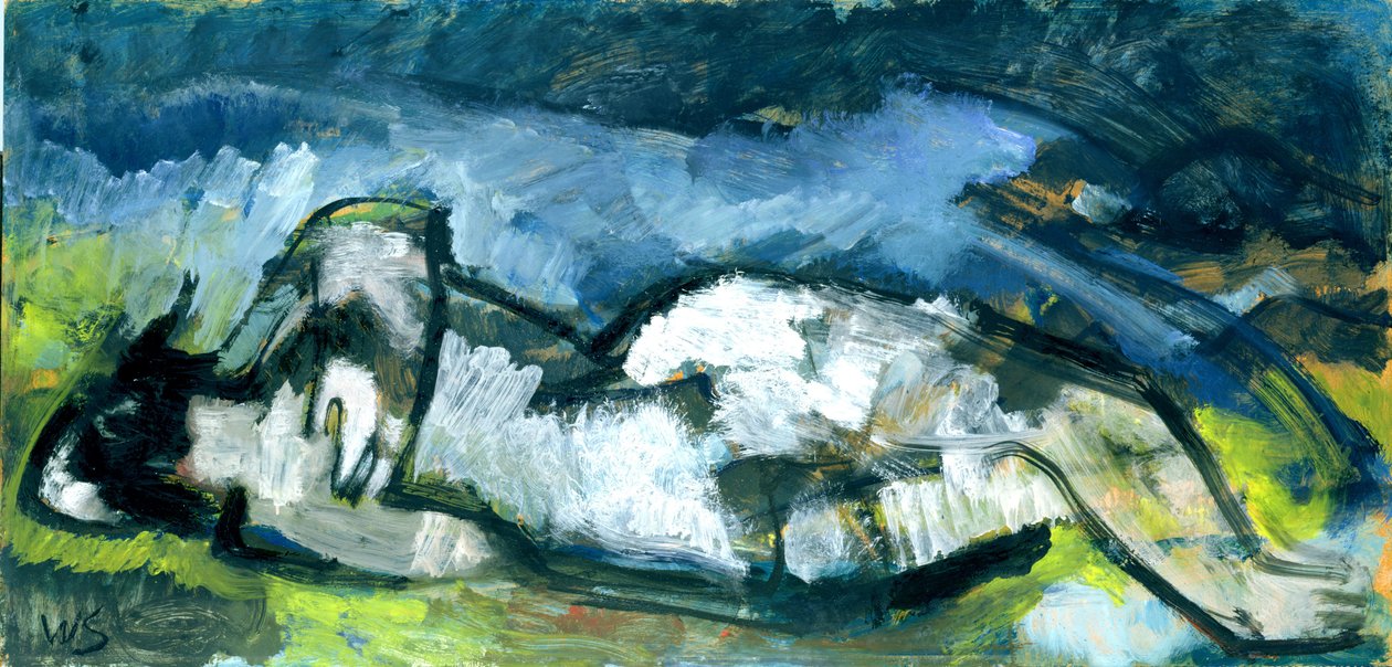 Noc, 1961 (olej a tempera na panelu) od Werner Scholz