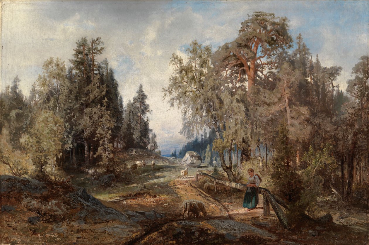 Krajina s ovcemi od Werner Holmberg