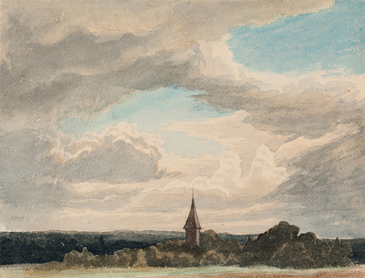 Věž v krajině v Odenthalu, studie od Werner Holmberg