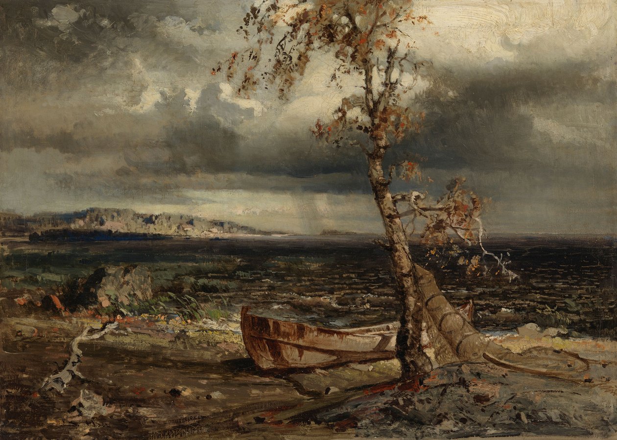 Bouře na jezeře Näsijärvi od Werner Holmberg
