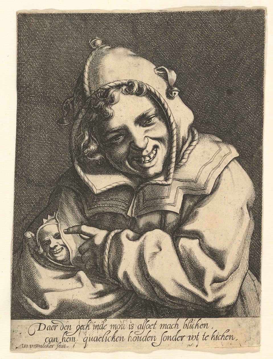 Laughing Fool, ca. 1612. od Werner Jacobsz. van den Valckert