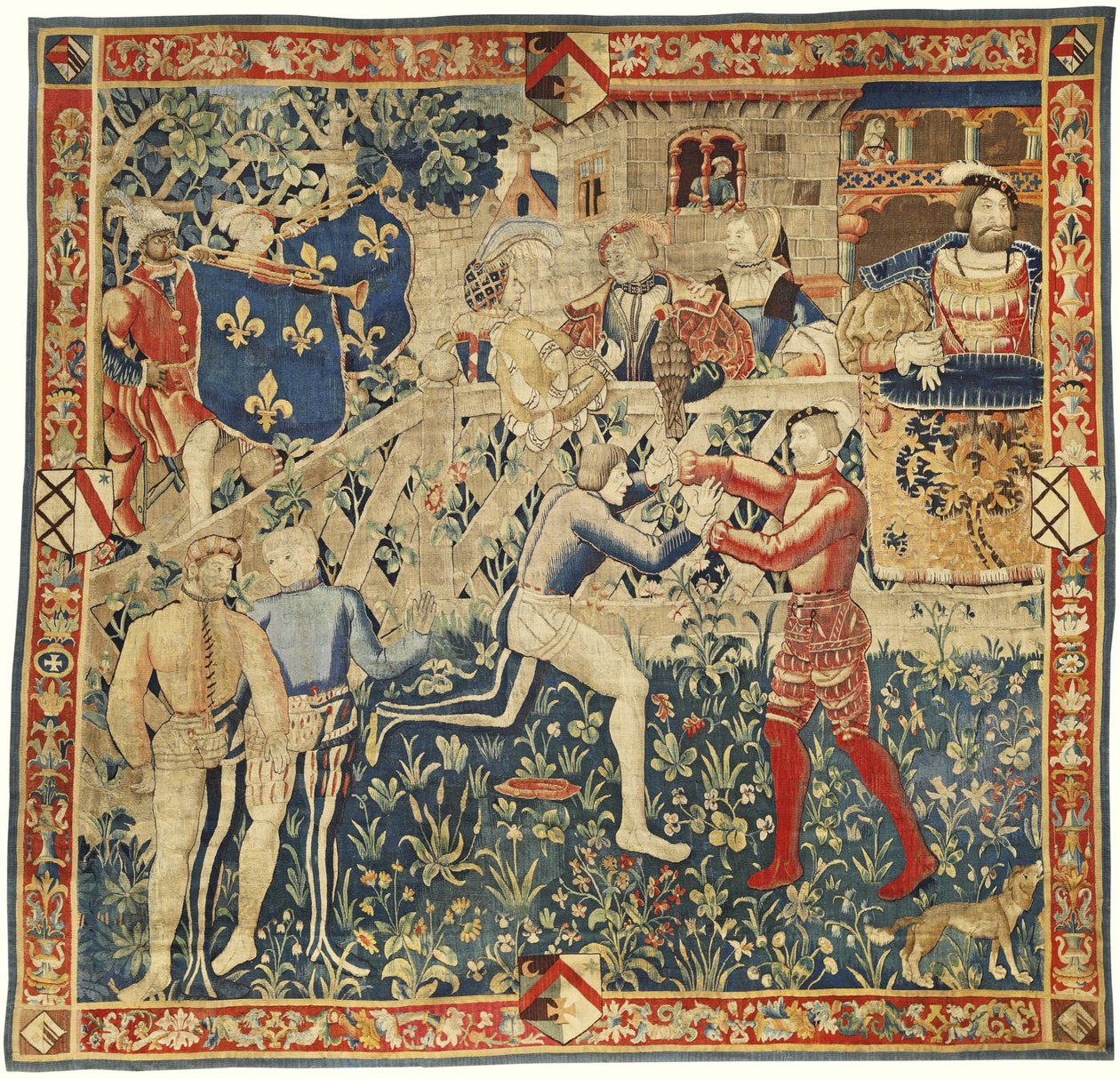 Setkání králů Jindřicha VIII. a krále Františka I. Tapiserie, c. 1520 od West European Applied Art